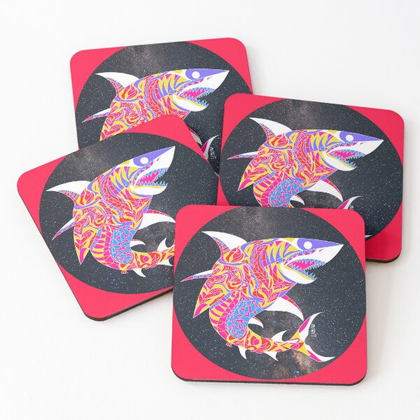 Item preview, the monster shark ecopop from the galaxy pattern art in mexican design designed and sold by jorgelebeau.