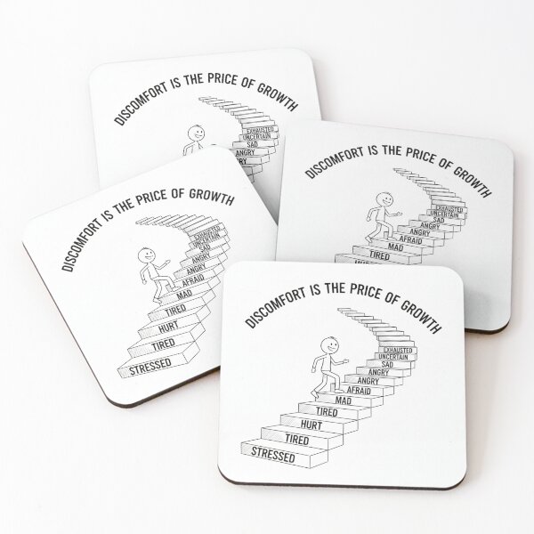 Item preview, Discomfort is the Price of Growth CBT Staircase T-Shirt designed and sold by StellarByteTees.
