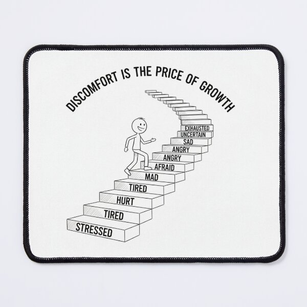 Item preview, Discomfort is the Price of Growth CBT Staircase T-Shirt designed and sold by StellarByteTees.