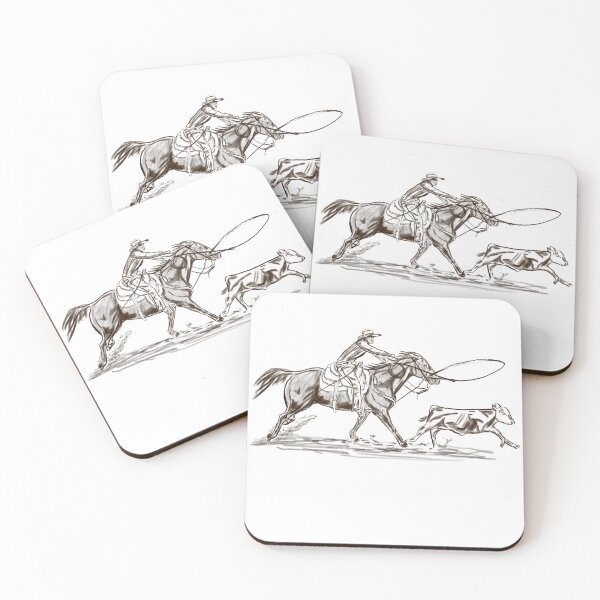 Item preview, “Breakaway Roper – Rodeo Cowgirl Western Illustration” designed and sold by MillvilleRidge.