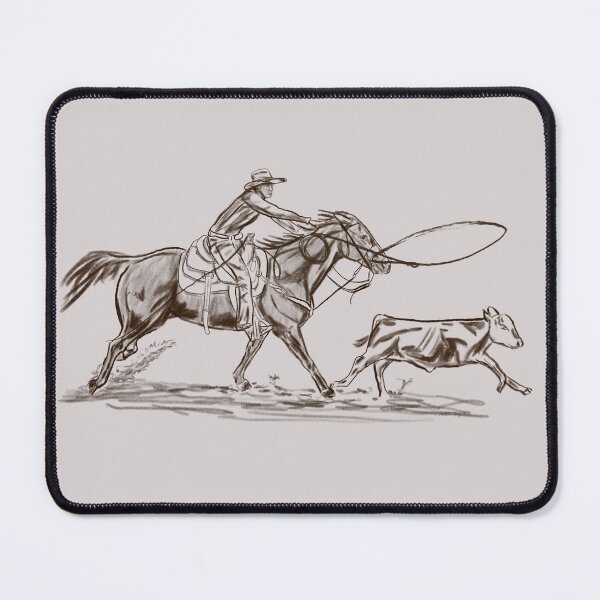 Item preview, “Breakaway Roper – Rodeo Cowgirl Western Illustration” designed and sold by MillvilleRidge.