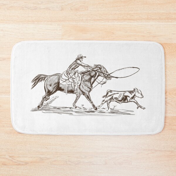 Item preview, “Breakaway Roper – Rodeo Cowgirl Western Illustration” designed and sold by MillvilleRidge.