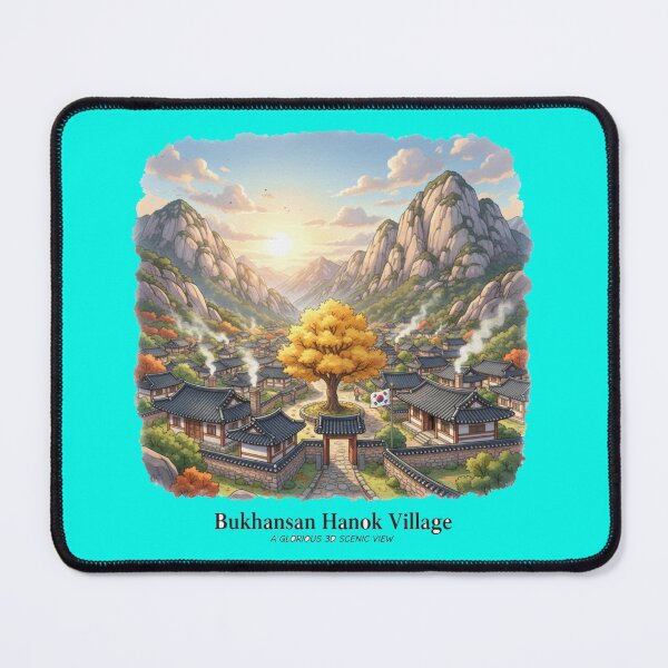Item preview, Bukhansan Hanok Village – Glorious 3D Scenic View , designed and sold by PaintMeWorld.