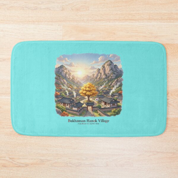 Item preview, Bukhansan Hanok Village – Glorious 3D Scenic View , designed and sold by PaintMeWorld.