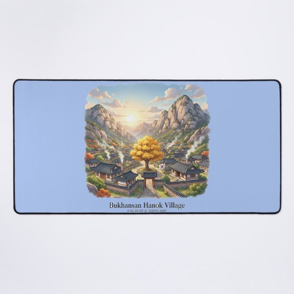 Item preview, Bukhansan Hanok Village – Glorious 3D Scenic View , designed and sold by PaintMeWorld.