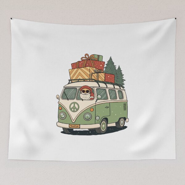Item preview, Vintage Christmas Santa Van – Holiday Road Trip Gift designed and sold by AMX-Designer.