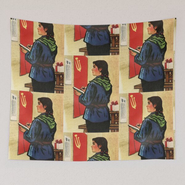 Item preview, Vintage Chinese Propaganda Poster – 1960s “Always Keep Learning” Illustration designed and sold by FriendsClub.