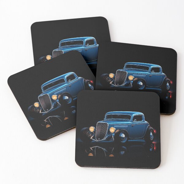 Item preview, Blue 1933 Hot Rod Coupe – Classic Custom Car Art Print designed and sold by Stinky Lincy's Apparel Company.