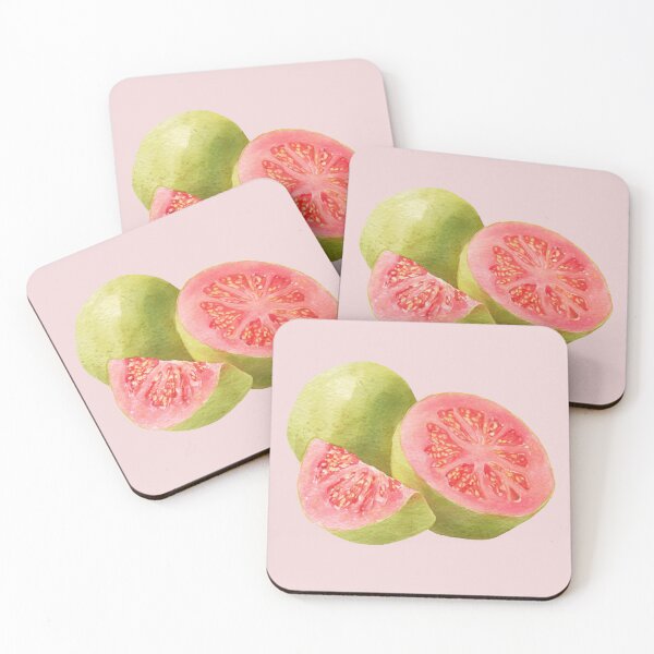 Item preview, Watercolor Whole and Sliced Guava designed and sold by Violet Peonies.