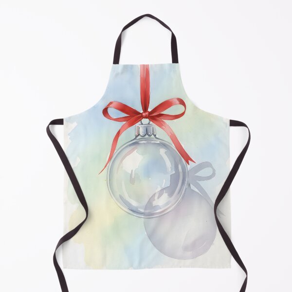 Item preview, Clear Glass Christmas Ornament with Red Ribbon Watercolor designed and sold by homydesign.