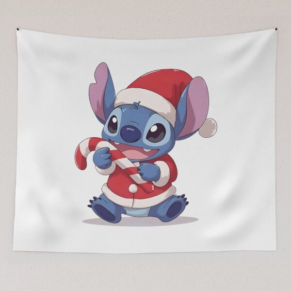 Item preview, Stitch with Candy Cane – Sweet Christmas Kawaii Stitch designed and sold by Dream Magic Co.