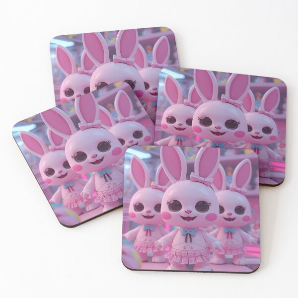 Item preview, Kawaii Pink Bunny Squad – Cute Pastel Toy Art Aesthetic designed and sold by SimplyJasper.
