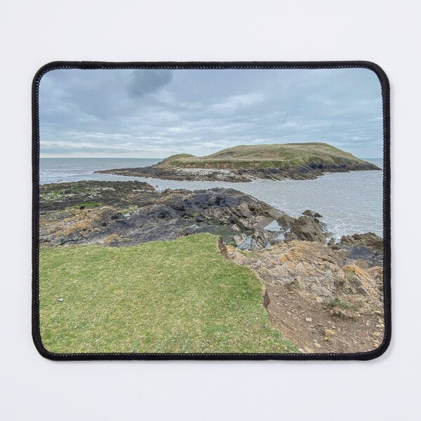 Item preview, Rugged Coastline with Offshore Island and Cloudy Sky designed and sold by Greysline.