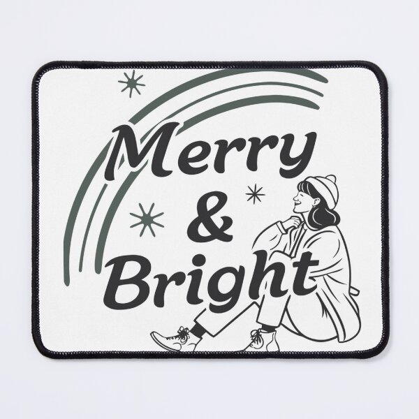 Item preview, Merry & Bright Cozy Aesthetic T-Shirt | Minimalist Winter Holiday Design designed and sold by AMX-Designer.