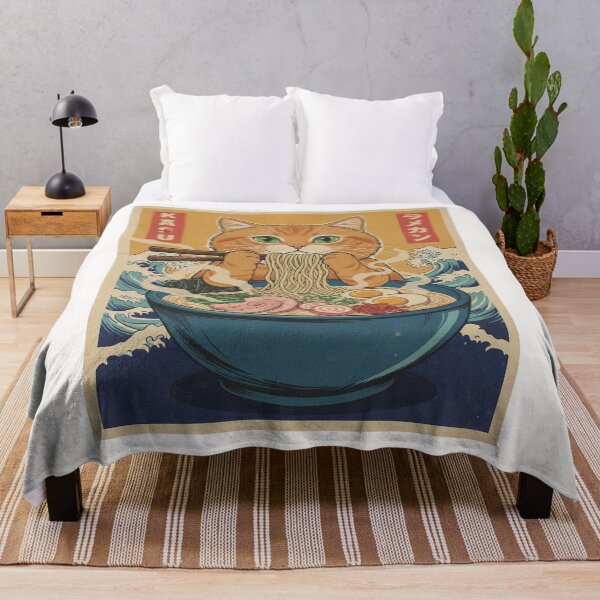 Item preview, Anime Cat Ramen Japanese Funny Graphic Tees Kawaii Cat Anime Gifts designed and sold by FELTA.