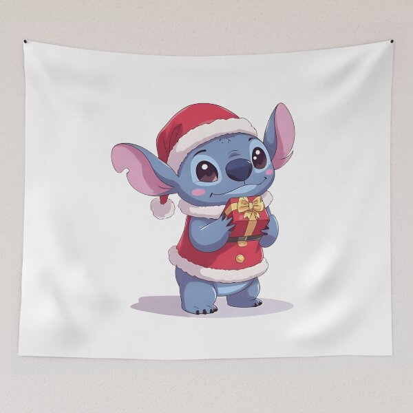 Item preview, Kawaii Christmas Stitch with Gift – Cute Holiday Stitch designed and sold by Dream Magic Co.