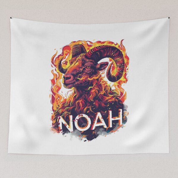 Item preview, Noah – Aries Zodiac Sign designed and sold by AlexLineArt.