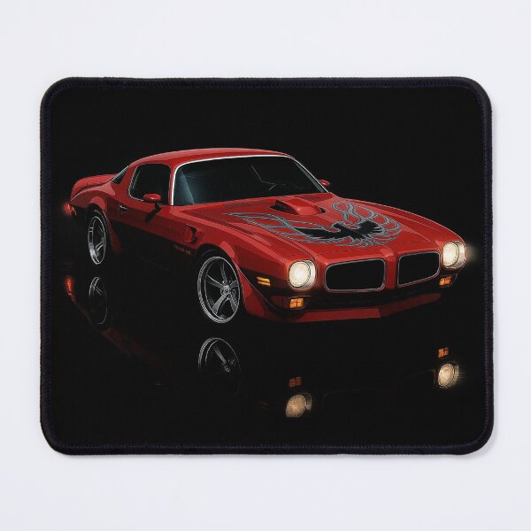 Item preview, 1973 Pontiac Firebird Trans Am – Red Muscle Car Art Print designed and sold by Stinky Lincy's Apparel Company.