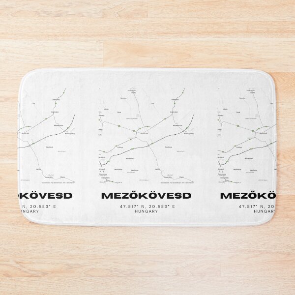 Item preview, Mezőkövesd Map Poster – Minimalist Hungary City Design designed and sold by RM-Journey.