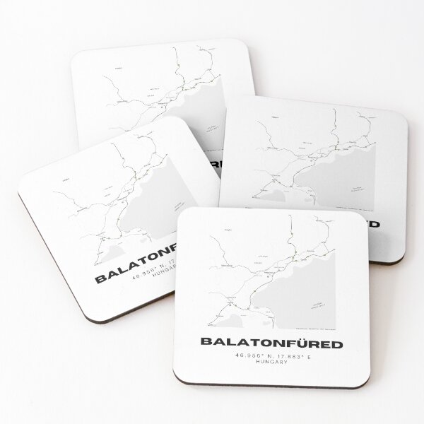 Item preview, Balatonfüred Hungary Map Print – Minimalist Lake Balaton Art designed and sold by RM-Journey.