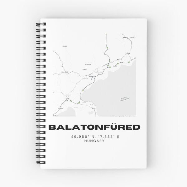 Item preview, Balatonfüred Hungary Map Print – Minimalist Lake Balaton Art designed and sold by RM-Journey.