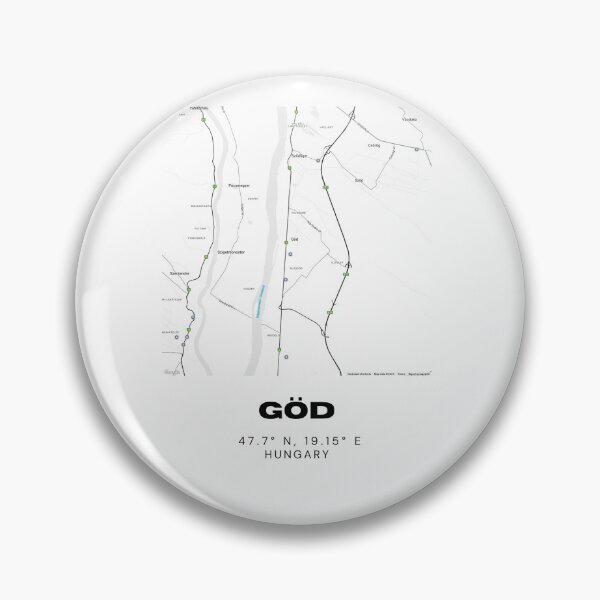 Item preview, Göd Hungary Minimalist Map – Modern City Street Art designed and sold by RM-Journey.