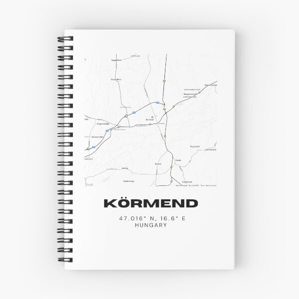 Item preview, Körmend Hungary Black & White Map – Minimalist Wall Art designed and sold by RM-Journey.