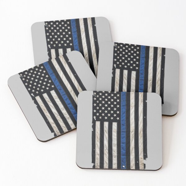 Item preview, Police Flag Design Blue Line designed and sold by Jumbled Mind.