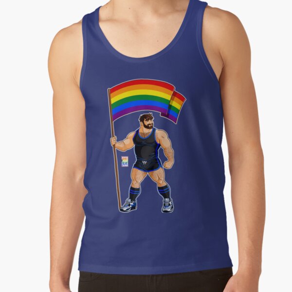 ADAM LIKES PRIDE FLAG - BLACK OUTFIT Tank Top