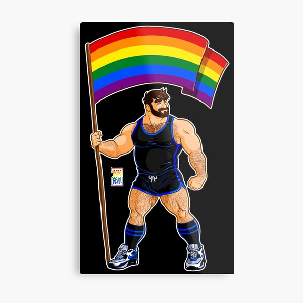 ADAM LIKES PRIDE FLAG - BLACK OUTFIT Metal Print