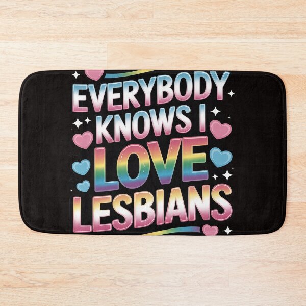 Item preview, Gay Pride LGBTQ Ally LGBT Men Women Everybody Knows I Love Lesbians Heart LGBT Pride designed and sold by MelSurf.