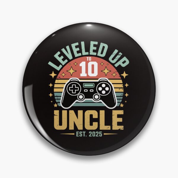 Item preview, Gaming Uncle Pregnancy Announcement For Soon To Be Uncle 2025 Promoted To Uncle Level Unlocked Black designed and sold by MelSurf.