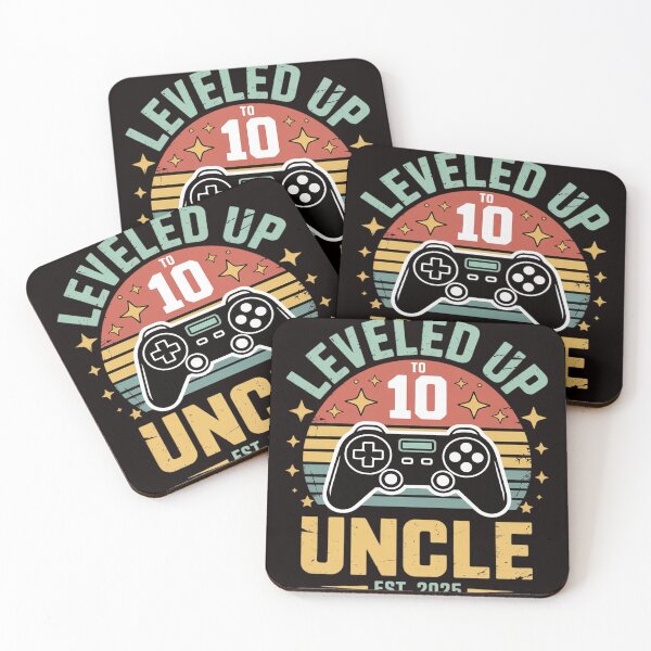 Item preview, Gaming Uncle Pregnancy Announcement For Soon To Be Uncle 2025 Promoted To Uncle Level Unlocked Black designed and sold by MelSurf.