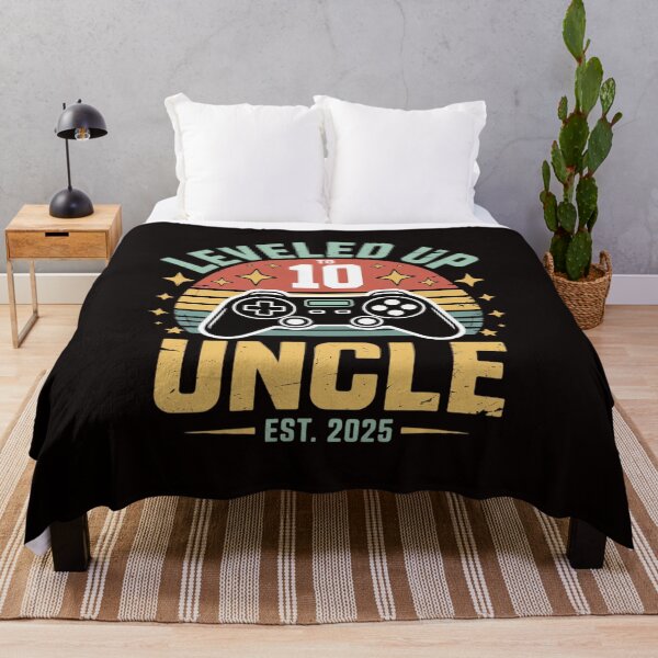 Item preview, Gaming Uncle Pregnancy Announcement For Soon To Be Uncle 2025 Promoted To Uncle Level Unlocked Black designed and sold by MelSurf.