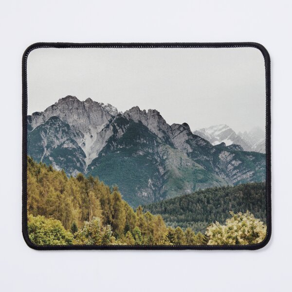 Item preview, Misty Mountain Sunrise Landscape, Dramatic Peaks and Forest View designed and sold by MastaStore.