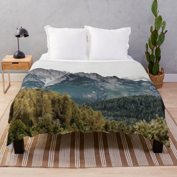 Item preview, Misty Mountain Sunrise Landscape, Dramatic Peaks and Forest View designed and sold by MastaStore.