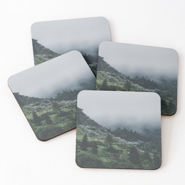 Item preview, Misty Mountain Sunrise Landscape, Dramatic Peaks and Forest View designed and sold by MastaStore.