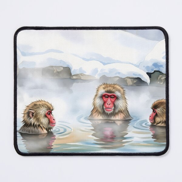 Item preview, Japanese Snow Monkeys Soaking in a Hot Spring designed and sold by homydesign.