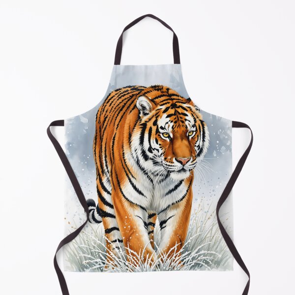 Item preview, Siberian Tiger Walking through the Snow in Watercolor designed and sold by homydesign.