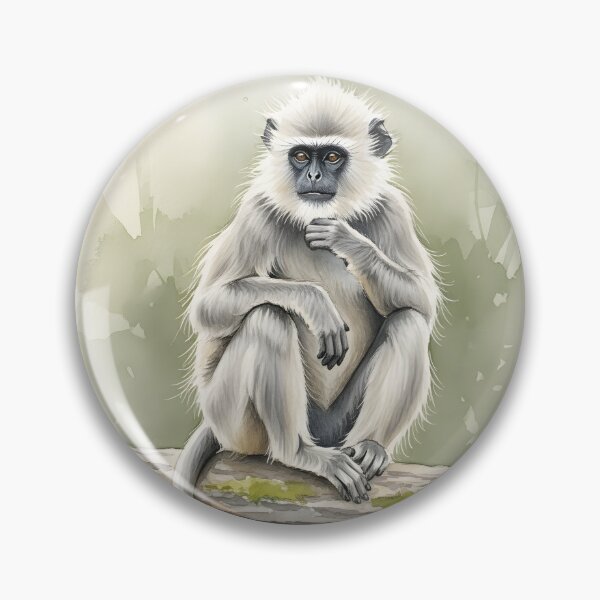 Item preview, Grey Langur Monkey Sitting Thoughtfully on a Branch designed and sold by homydesign.