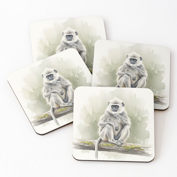 Item preview, Grey Langur Monkey Sitting Thoughtfully on a Branch designed and sold by homydesign.