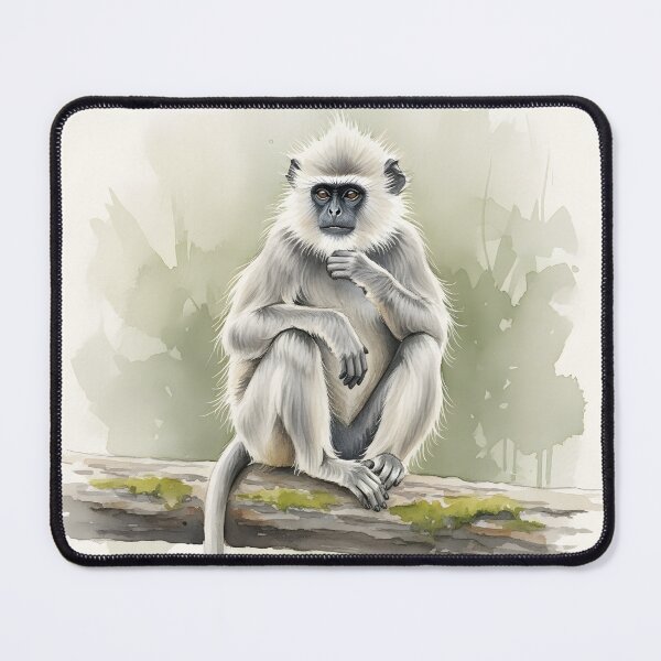 Item preview, Grey Langur Monkey Sitting Thoughtfully on a Branch designed and sold by homydesign.