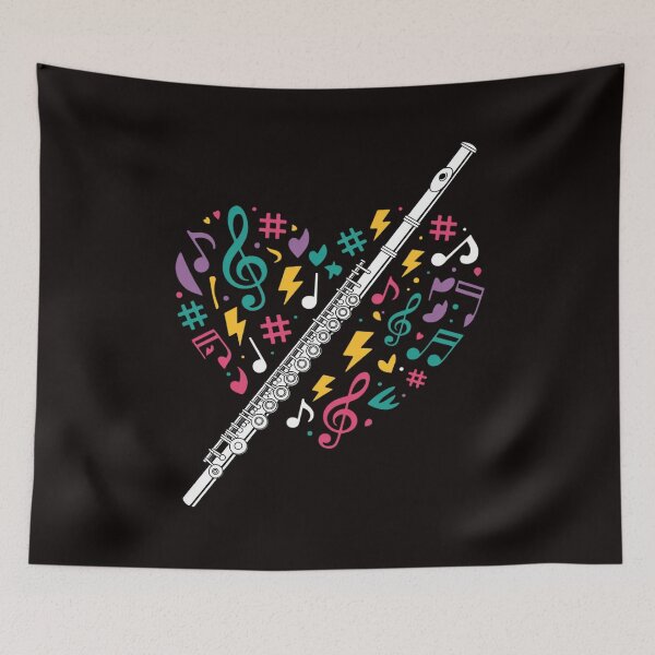 Item preview, Flute Heart - Flute Player Flutist Marching Band Music designed and sold by MelSurf.