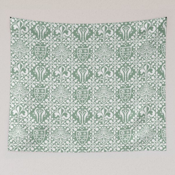 Item preview, Medieval floor tile fleur de lys pattern designed and sold by Aisling Tierney.