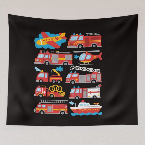 Item preview, Firetrucks Toddler Rescue Vehicles Fireman Trucks Boat Plane designed and sold by ControlCenter.