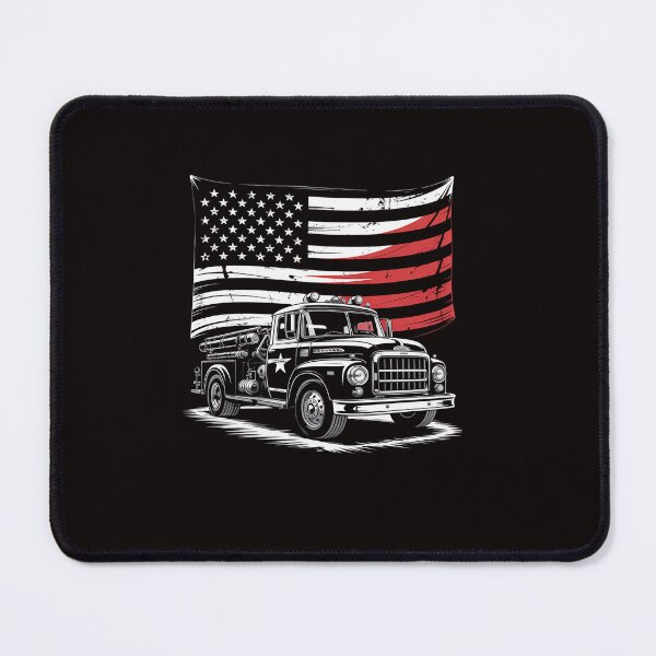 Item preview, Fireman American Flag Firetruck Rescue Vehicle Gift for Men designed and sold by ControlCenter.