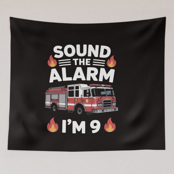 Item preview, Fire Truck 9th Birthday Boy Firefighter 9 Year Old designed and sold by ControlCenter.
