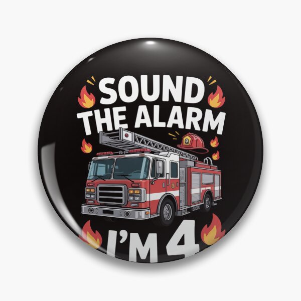 Item preview, Fire Truck 4th Birthday Boy Firefighter 4 Year Old designed and sold by ControlCenter.