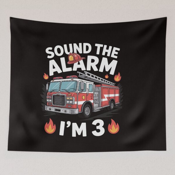 Item preview, Fire Truck 3rd Birthday Boy Firefighter 3 Year Old designed and sold by ControlCenter.