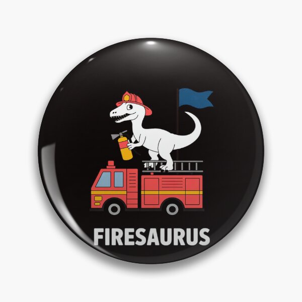 Item preview, Fire Fighter Saurus Firetruck Fireman Dinosaur T Rex designed and sold by ControlCenter.